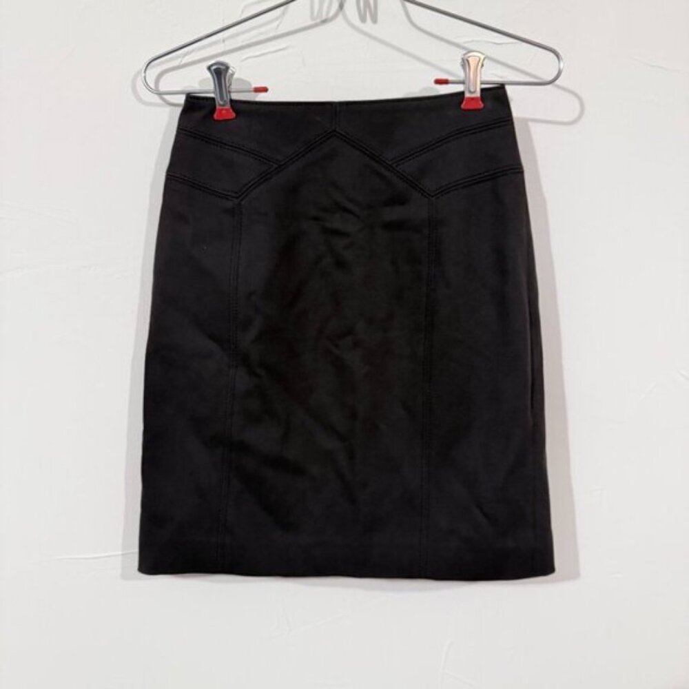 Elie Tahari Black Pencil Skirt Size 0, Sleek Stitch Detail, fall, office, casual